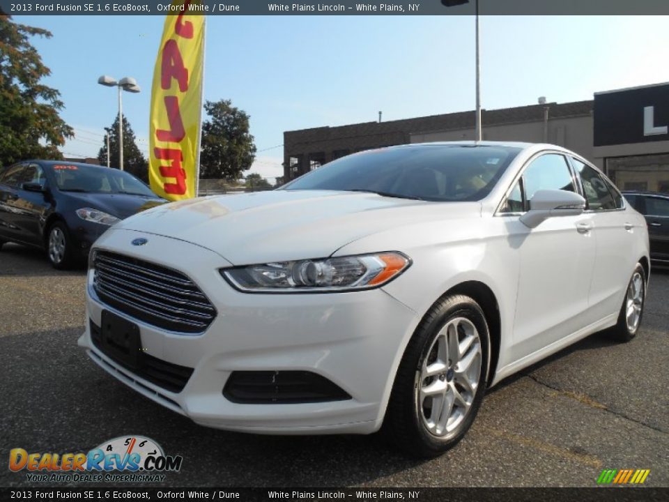 2013 Ford Fusion SE 1.6 EcoBoost Oxford White / Dune Photo #7