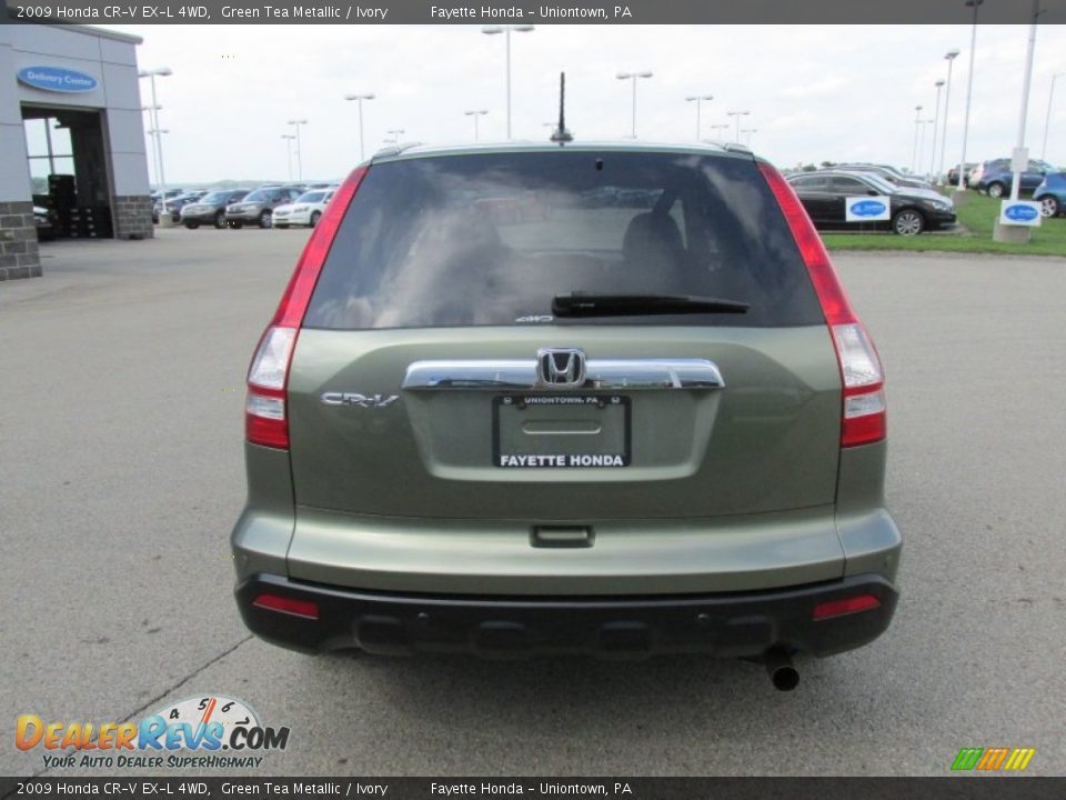 2009 Honda CR-V EX-L 4WD Green Tea Metallic / Ivory Photo #3