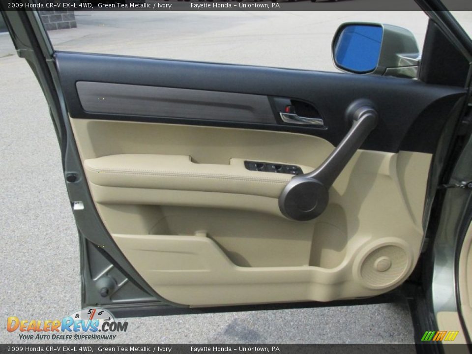 2009 Honda CR-V EX-L 4WD Green Tea Metallic / Ivory Photo #6