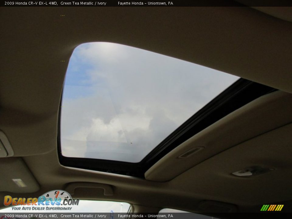 2009 Honda CR-V EX-L 4WD Green Tea Metallic / Ivory Photo #10