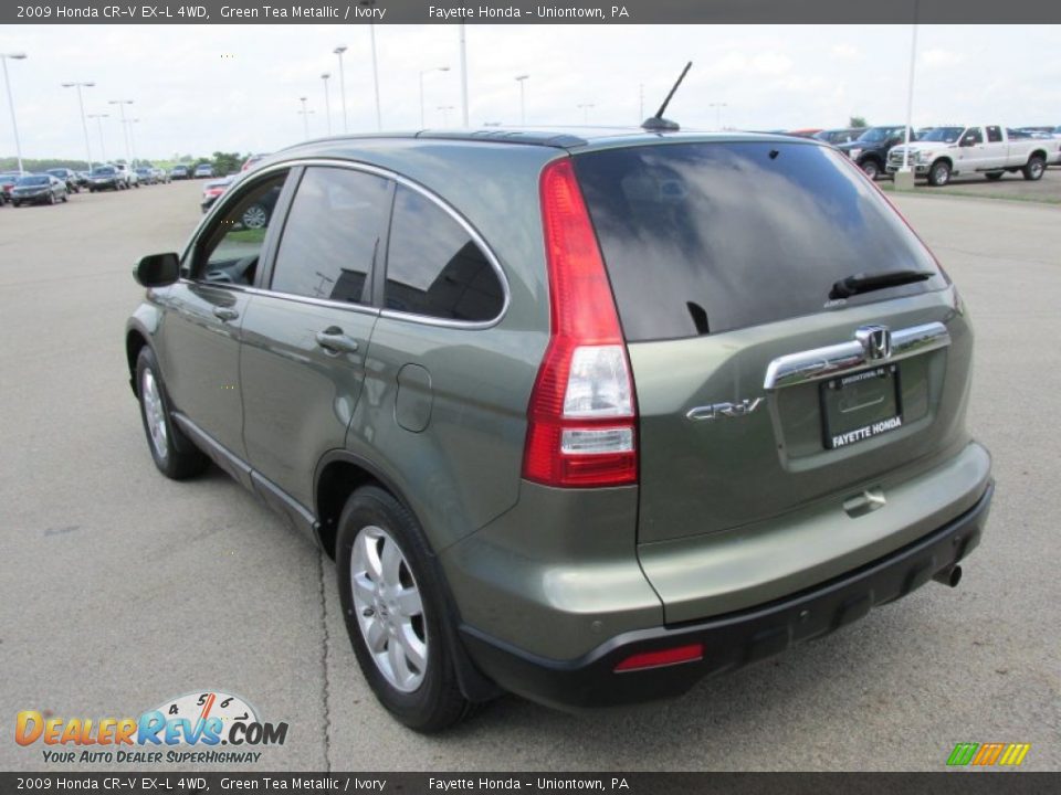 2009 Honda CR-V EX-L 4WD Green Tea Metallic / Ivory Photo #17