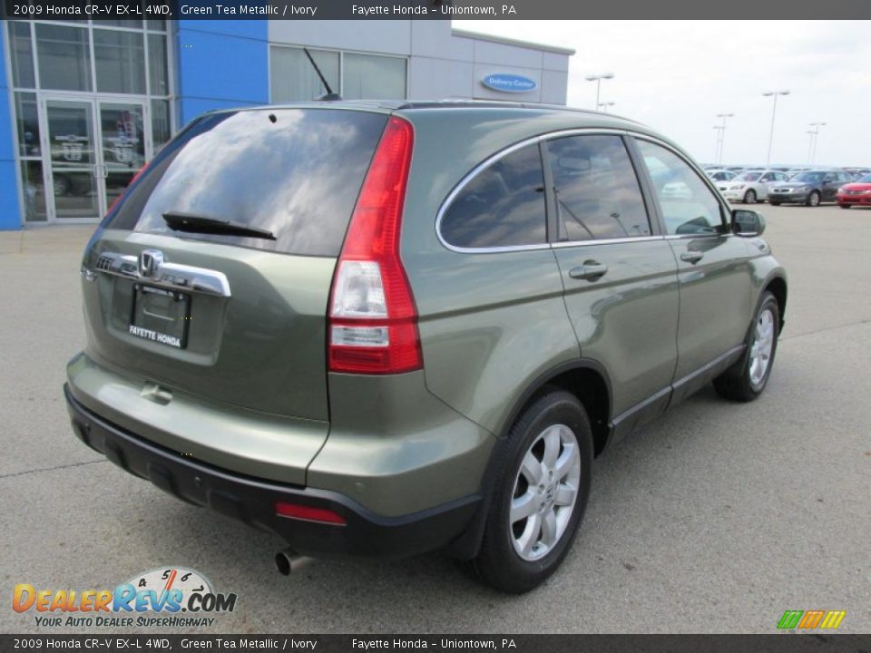 2009 Honda CR-V EX-L 4WD Green Tea Metallic / Ivory Photo #18