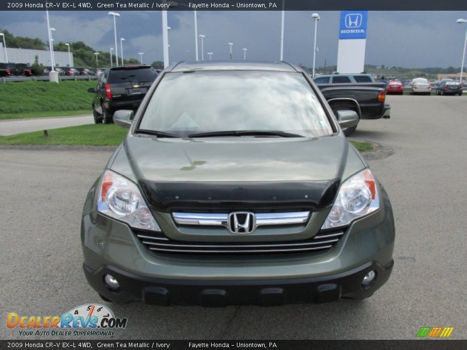 2009 Honda CR-V EX-L 4WD Green Tea Metallic / Ivory Photo #19