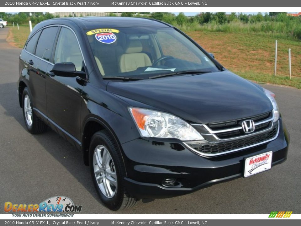2010 Honda CR-V EX-L Crystal Black Pearl / Ivory Photo #1