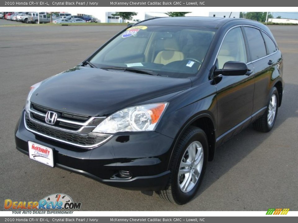 2010 Honda CR-V EX-L Crystal Black Pearl / Ivory Photo #2