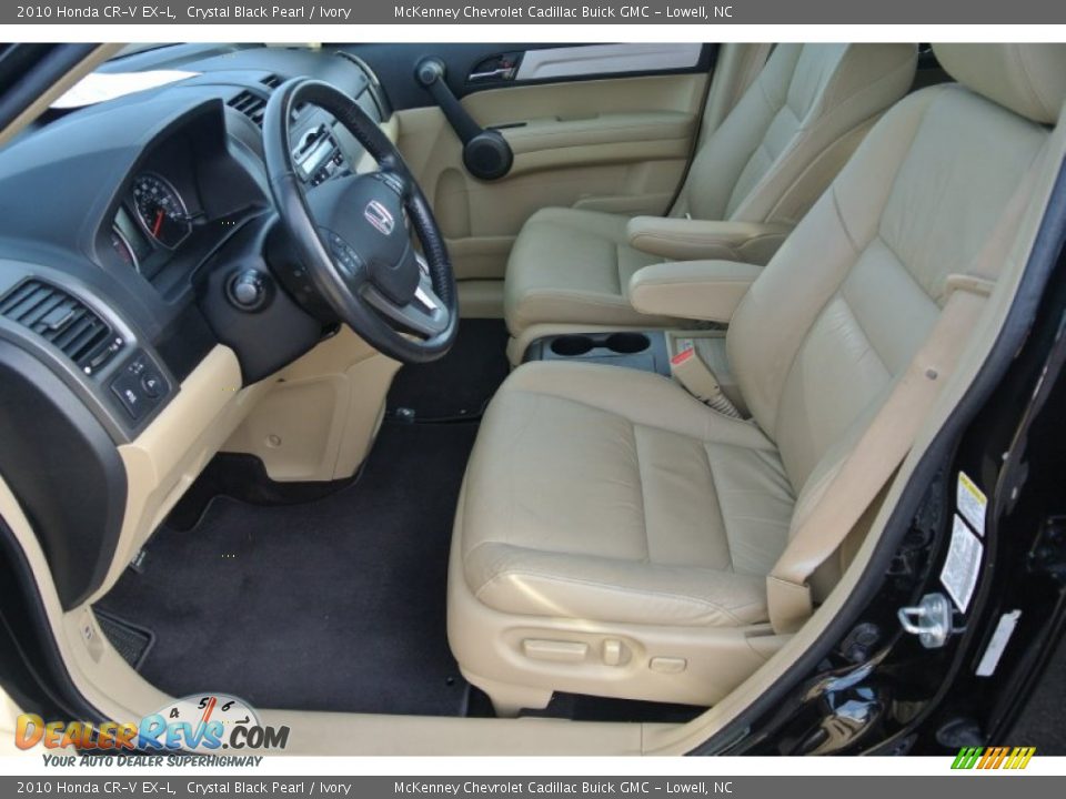 2010 Honda CR-V EX-L Crystal Black Pearl / Ivory Photo #8