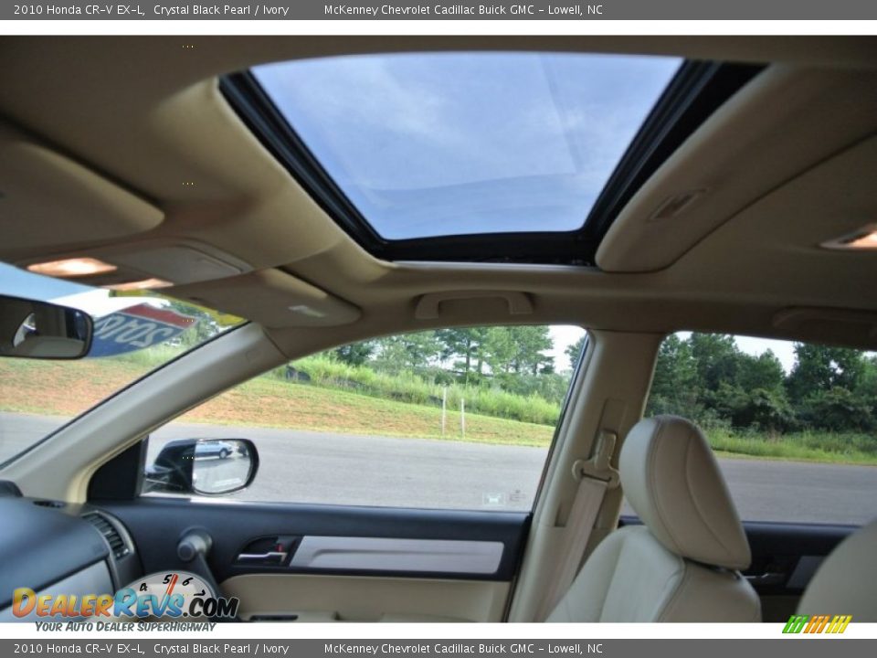 2010 Honda CR-V EX-L Crystal Black Pearl / Ivory Photo #12