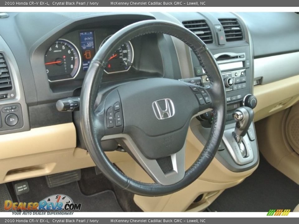 2010 Honda CR-V EX-L Crystal Black Pearl / Ivory Photo #24
