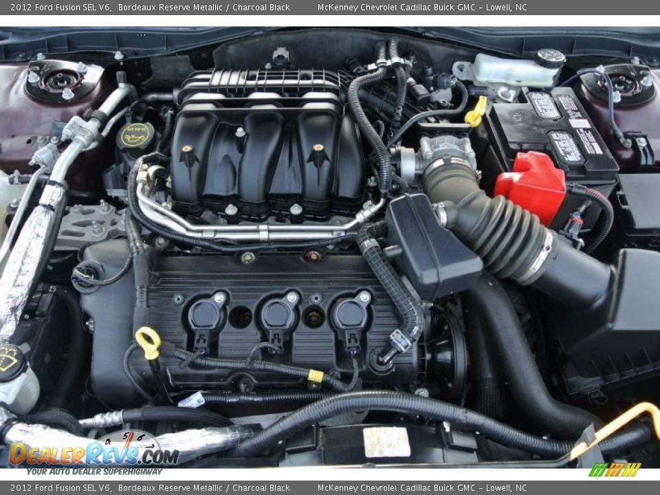2012 Ford Fusion SEL V6 Bordeaux Reserve Metallic / Charcoal Black Photo #25