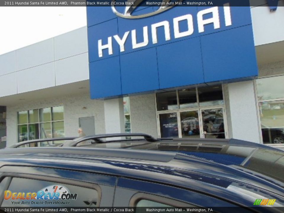 2011 Hyundai Santa Fe Limited AWD Phantom Black Metallic / Cocoa Black Photo #4
