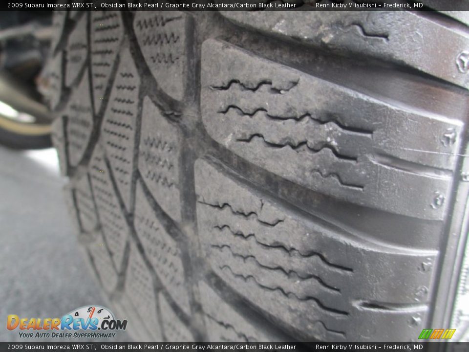 2009 Subaru Impreza WRX STi Obsidian Black Pearl / Graphite Gray Alcantara/Carbon Black Leather Photo #35