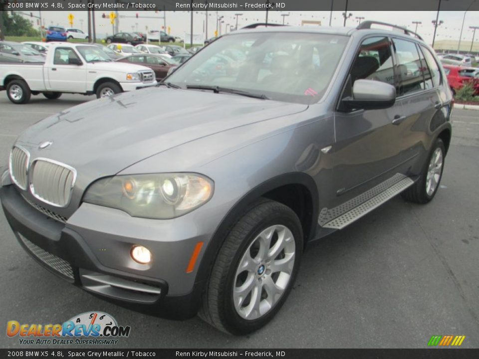 2008 BMW X5 4.8i Space Grey Metallic / Tobacco Photo #3