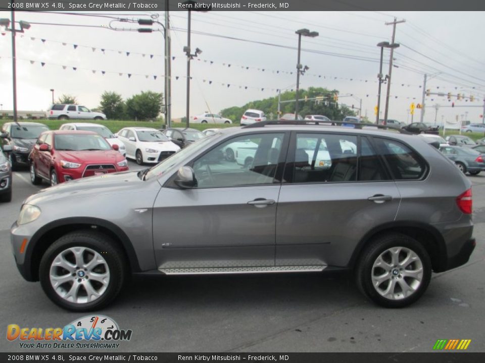 2008 BMW X5 4.8i Space Grey Metallic / Tobacco Photo #4