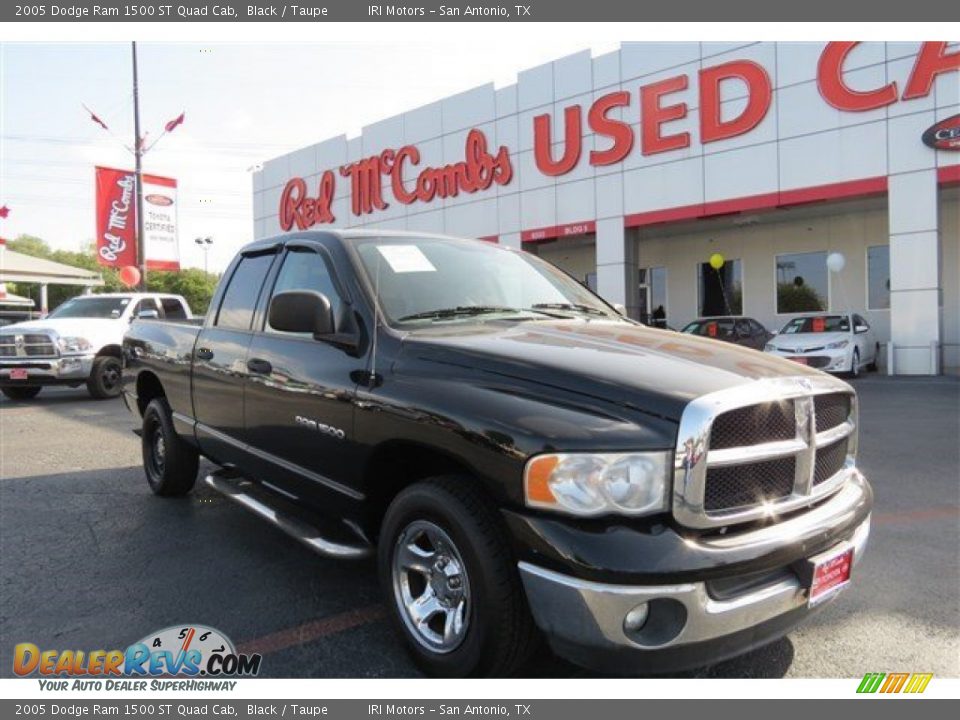 2005 Dodge Ram 1500 ST Quad Cab Black / Taupe Photo #1