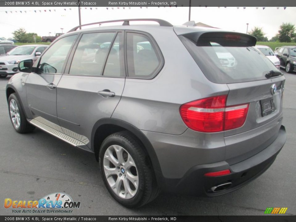 2008 BMW X5 4.8i Space Grey Metallic / Tobacco Photo #5
