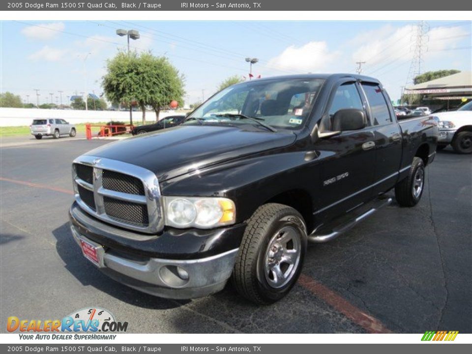 2005 Dodge Ram 1500 ST Quad Cab Black / Taupe Photo #3