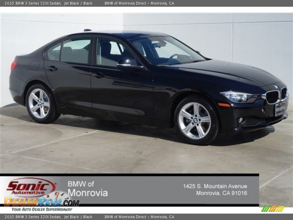 2015 BMW 3 Series 320i Sedan Jet Black / Black Photo #1