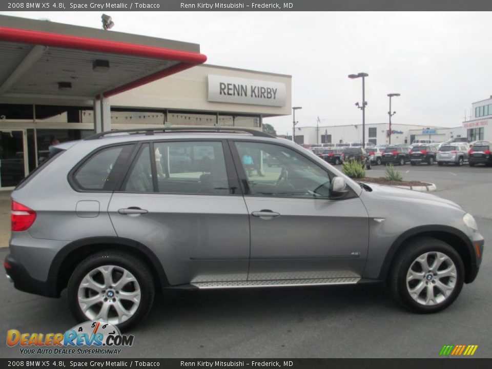 2008 BMW X5 4.8i Space Grey Metallic / Tobacco Photo #8