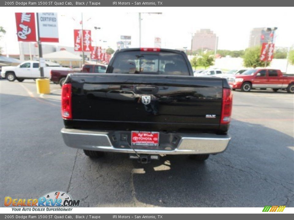 2005 Dodge Ram 1500 ST Quad Cab Black / Taupe Photo #6