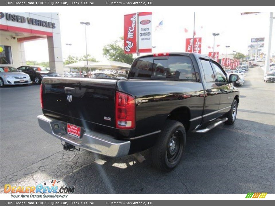 2005 Dodge Ram 1500 ST Quad Cab Black / Taupe Photo #7