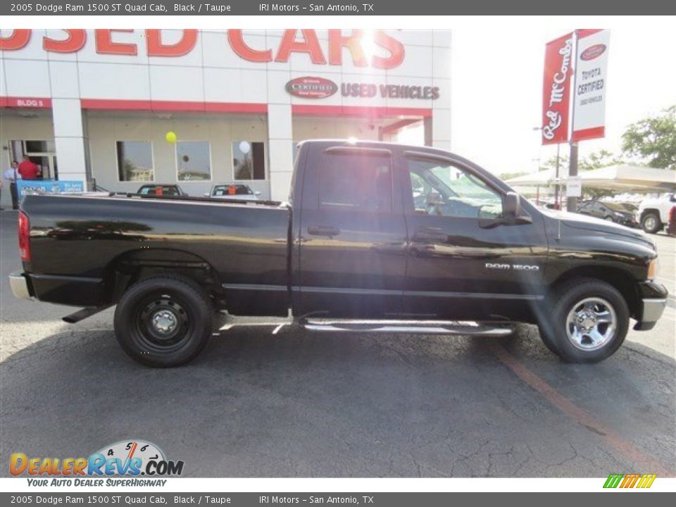 2005 Dodge Ram 1500 ST Quad Cab Black / Taupe Photo #8