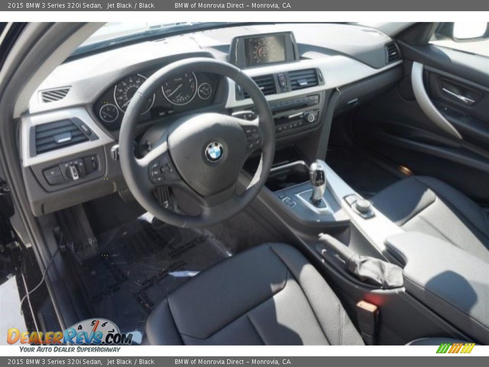 2015 BMW 3 Series 320i Sedan Jet Black / Black Photo #6