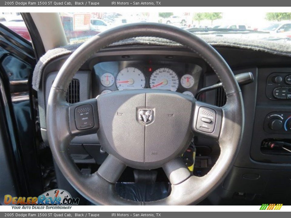 2005 Dodge Ram 1500 ST Quad Cab Black / Taupe Photo #17