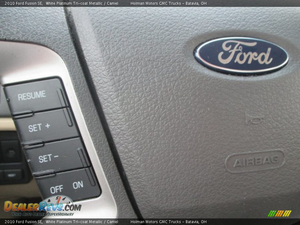 2010 Ford Fusion SE White Platinum Tri-coat Metallic / Camel Photo #13