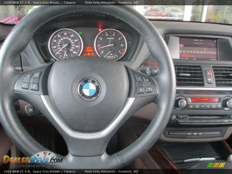 2008 BMW X5 4.8i Space Grey Metallic / Tobacco Photo #23