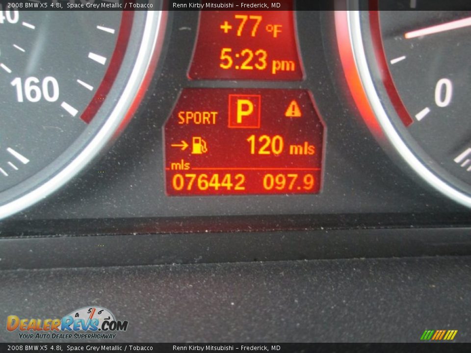 2008 BMW X5 4.8i Space Grey Metallic / Tobacco Photo #24