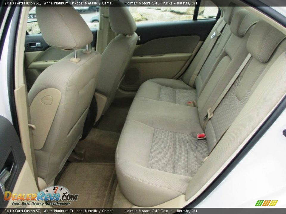 2010 Ford Fusion SE White Platinum Tri-coat Metallic / Camel Photo #19