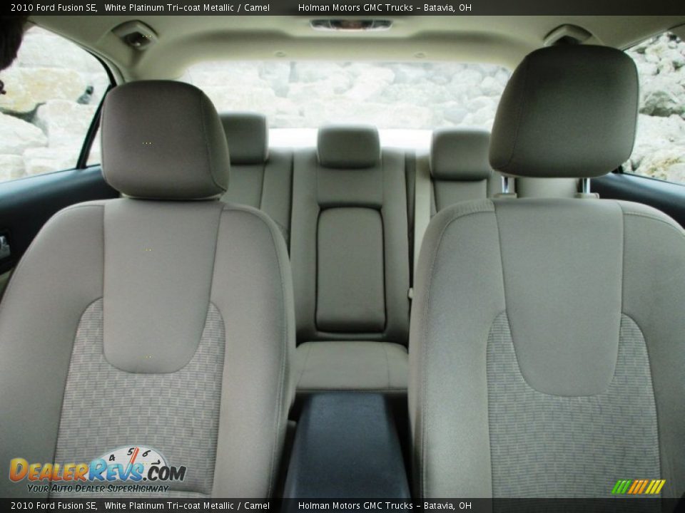 2010 Ford Fusion SE White Platinum Tri-coat Metallic / Camel Photo #25