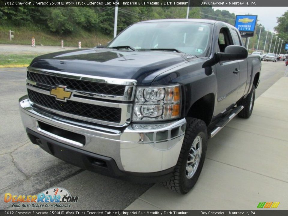 2012 Chevrolet Silverado 2500HD Work Truck Extended Cab 4x4 Imperial Blue Metallic / Dark Titanium Photo #12