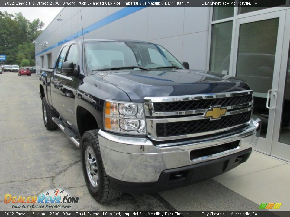 2012 Chevrolet Silverado 2500HD Work Truck Extended Cab 4x4 Imperial Blue Metallic / Dark Titanium Photo #15