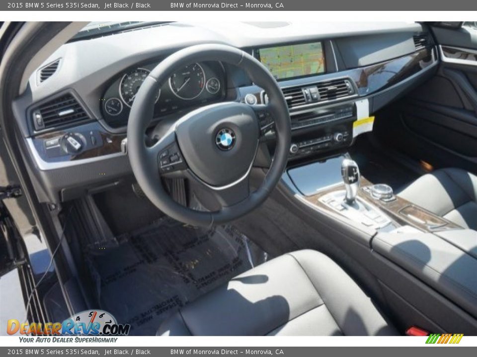 Black Interior - 2015 BMW 5 Series 535i Sedan Photo #7