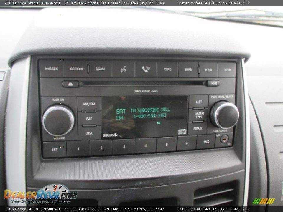 2008 Dodge Grand Caravan SXT Brilliant Black Crystal Pearl / Medium Slate Gray/Light Shale Photo #9