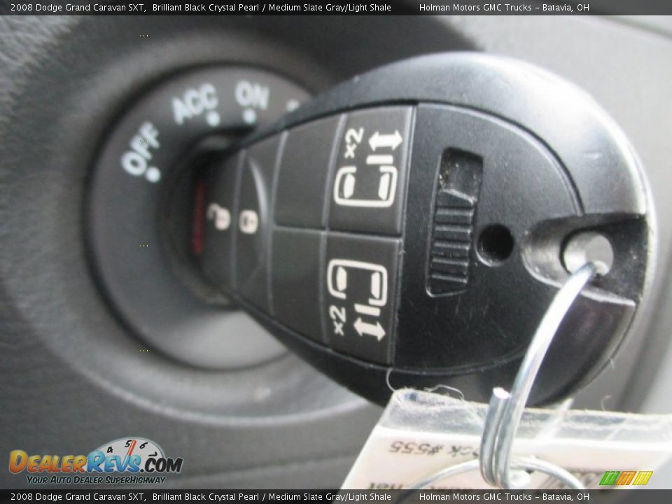 2008 Dodge Grand Caravan SXT Brilliant Black Crystal Pearl / Medium Slate Gray/Light Shale Photo #12