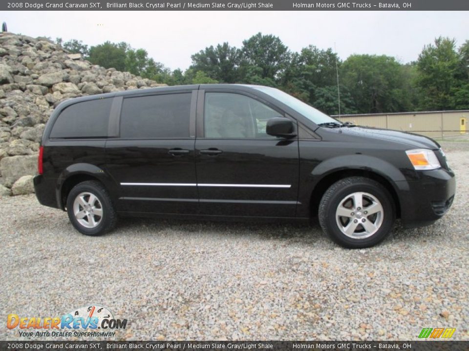 2008 Dodge Grand Caravan SXT Brilliant Black Crystal Pearl / Medium Slate Gray/Light Shale Photo #34