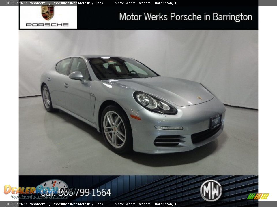 2014 Porsche Panamera 4 Rhodium Silver Metallic / Black Photo #1