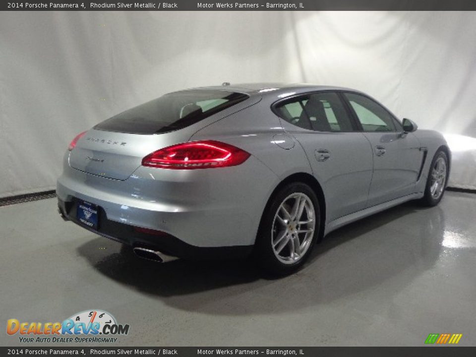 2014 Porsche Panamera 4 Rhodium Silver Metallic / Black Photo #2