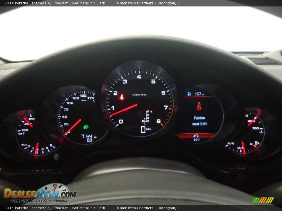 2014 Porsche Panamera 4 Rhodium Silver Metallic / Black Photo #8