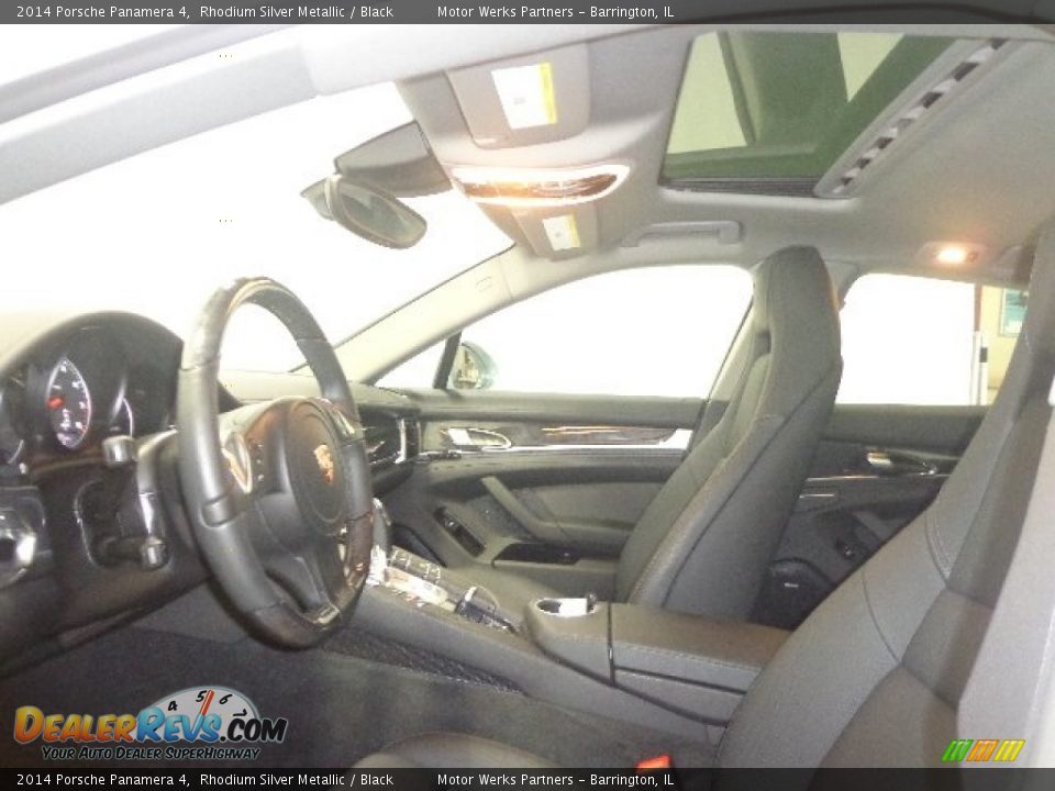 2014 Porsche Panamera 4 Rhodium Silver Metallic / Black Photo #13