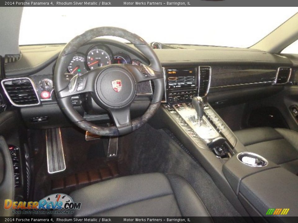 2014 Porsche Panamera 4 Rhodium Silver Metallic / Black Photo #14