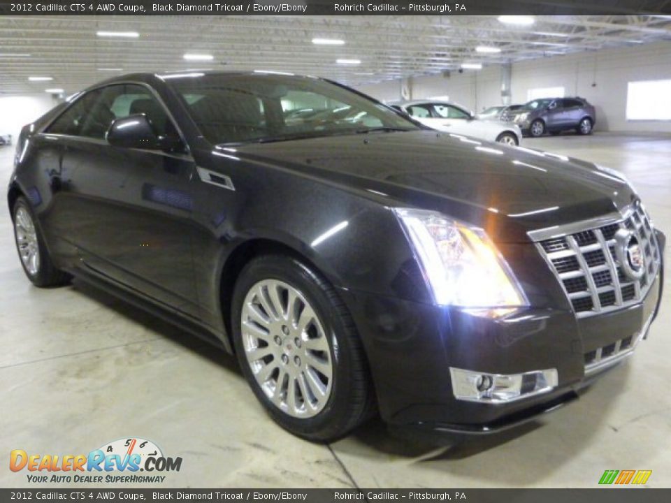 2012 Cadillac CTS 4 AWD Coupe Black Diamond Tricoat / Ebony/Ebony Photo #3