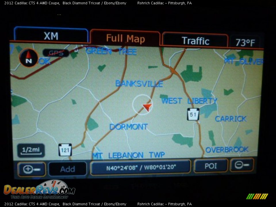 2012 Cadillac CTS 4 AWD Coupe Black Diamond Tricoat / Ebony/Ebony Photo #7