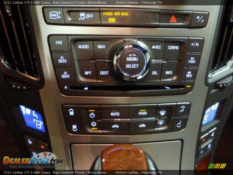 2012 Cadillac CTS 4 AWD Coupe Black Diamond Tricoat / Ebony/Ebony Photo #24