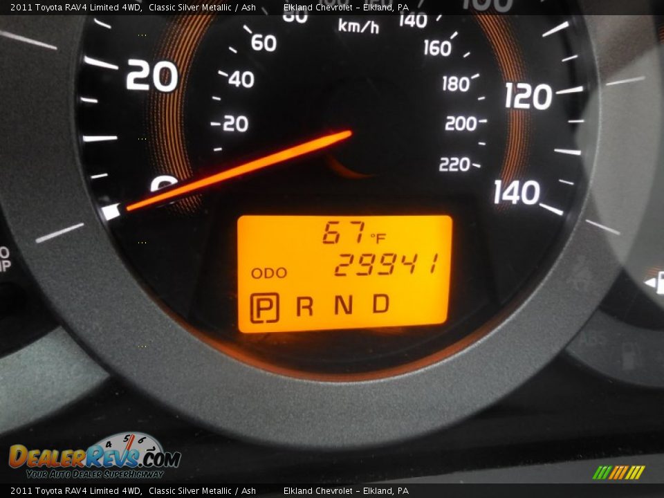 2011 Toyota RAV4 Limited 4WD Classic Silver Metallic / Ash Photo #36