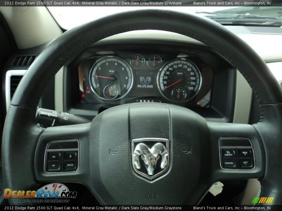 2012 Dodge Ram 1500 SLT Quad Cab 4x4 Mineral Gray Metallic / Dark Slate Gray/Medium Graystone Photo #36