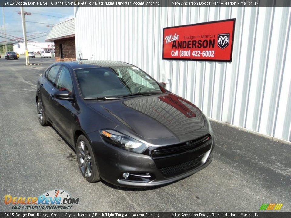 2015 Dodge Dart Rallye Granite Crystal Metallic / Black/Light Tungsten Accent Stitching Photo #1
