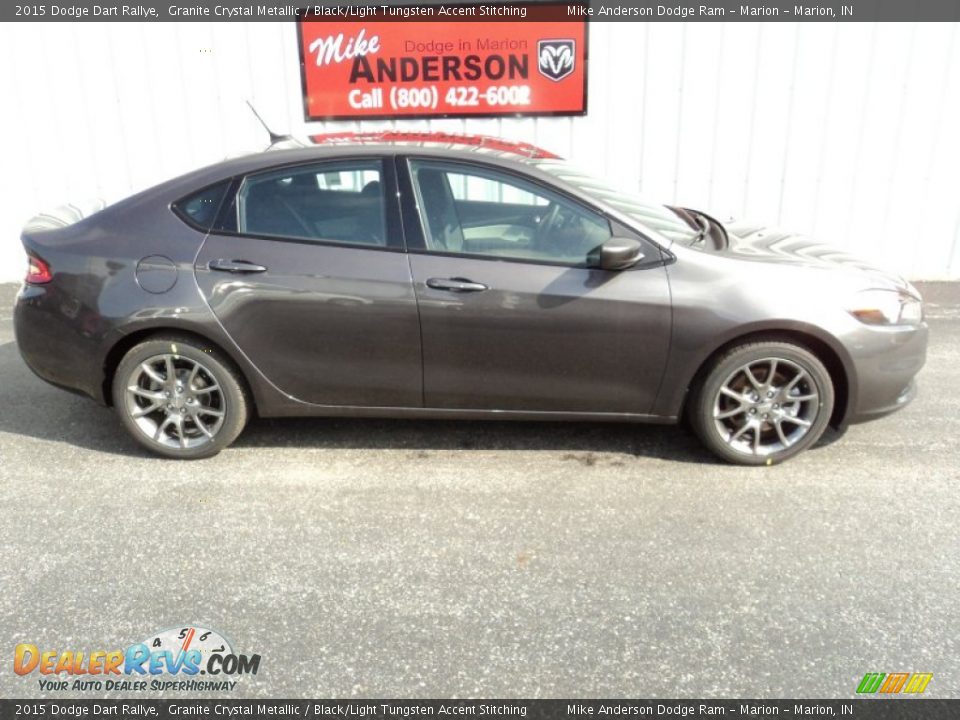2015 Dodge Dart Rallye Granite Crystal Metallic / Black/Light Tungsten Accent Stitching Photo #2
